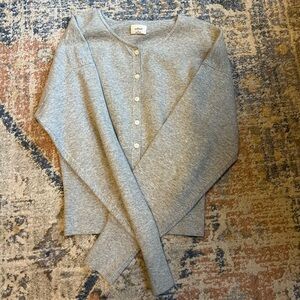 Wilfred Golightly Cardigan Medium Heather Light Grey